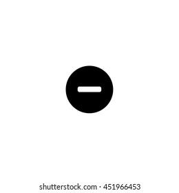 An Icon Illustration Isolated on a Background - Round Minus
