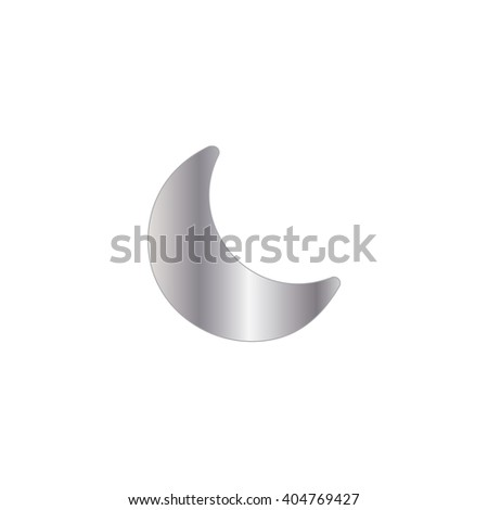 An Icon Illustration Isolated on a Background - Half Moon