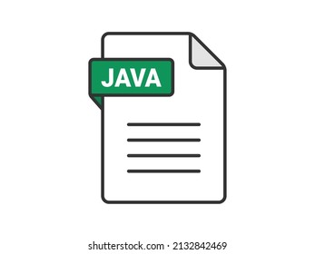 Icon illustration of java extension file.