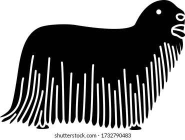An icon illustration of a Komondor