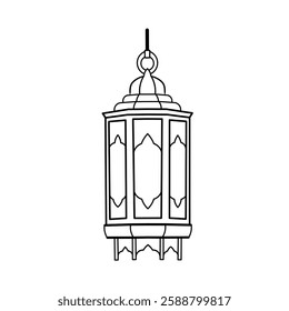 Icon illustration of lantern decoration