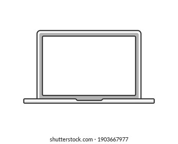 Icon illustration of a laptop computer for home appliances.