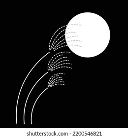 Icon illustration of the monochromatic month and awn