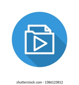 Icon illustration for multimedia data folder