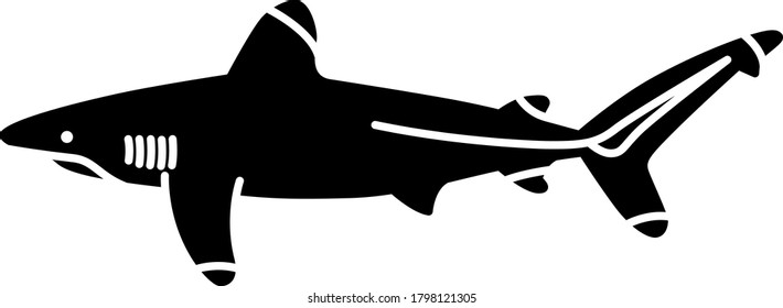An icon illustration of a Oceanic White Tip Shark