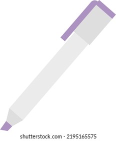 Icon illustration of one purple marker pen