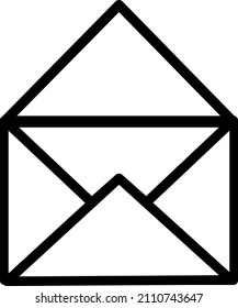 Icon illustration of opened letter