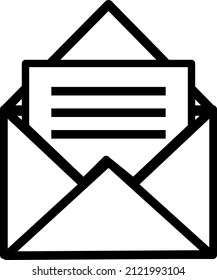 Icono de la letra abierta