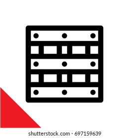 Icon illustration for pallet, supporting equipment for lifting goods