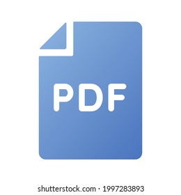 Icon illustration of pdf, file, document, download, etc(gradient fill version).