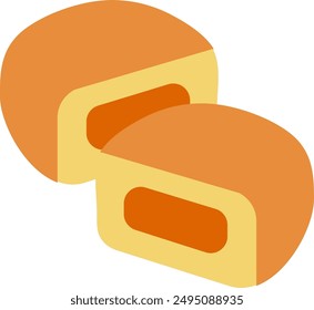 Icon illustration of pineapple cake