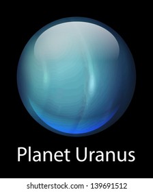 Icon illustration of the planet Uranus