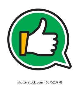 Icon illustration for positive feedback