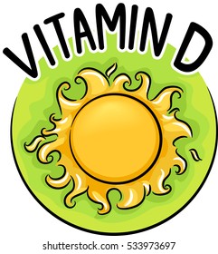 Icon Illustration Promoting the Health Benefits of a Daily Dose of Sunshine