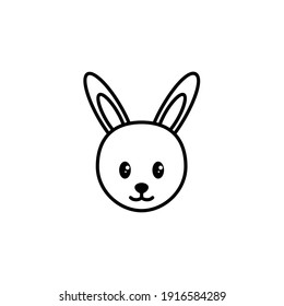 Icon Illustration of Rabbit Zodiac Outline - Chinese Zodiac Vector Illustration