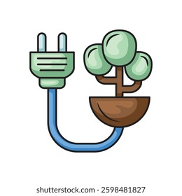 Icon illustration renewable energy. Vector Design