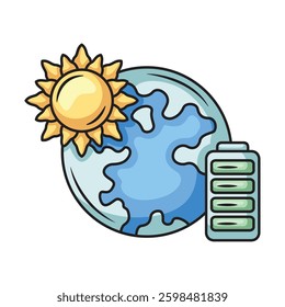 Icon illustration of Renewable Energy. Vector Design
