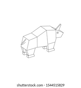 icon illustration of the rhinoceros