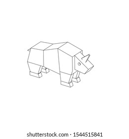 icon illustration of the rhinoceros