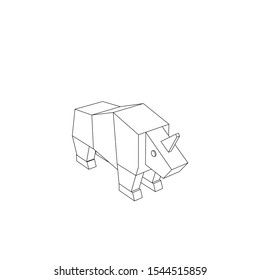 icon illustration of the rhinoceros