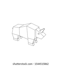 icon illustration of the rhinoceros