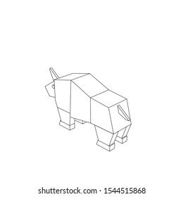 icon illustration of the rhinoceros