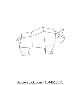 icon illustration of the rhinoceros