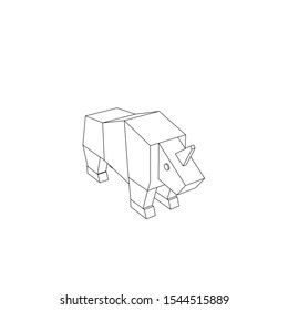 icon illustration of the rhinoceros