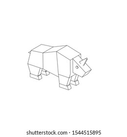 icon illustration of the rhinoceros