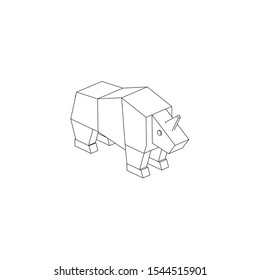 icon illustration of the rhinoceros