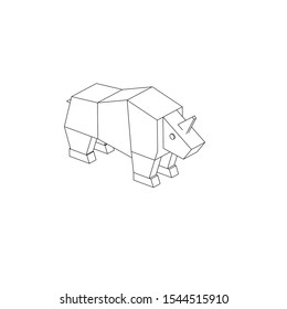 icon illustration of the rhinoceros