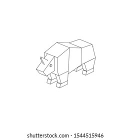 icon illustration of the rhinoceros