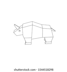 icon illustration of the rhinoceros