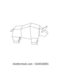 icon illustration of the rhinoceros