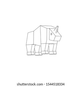 icon illustration of the rhinoceros