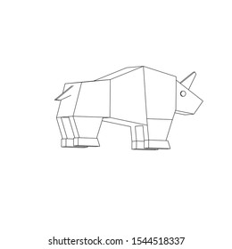 icon illustration of the rhinoceros