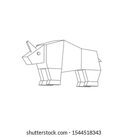 icon illustration of the rhinoceros