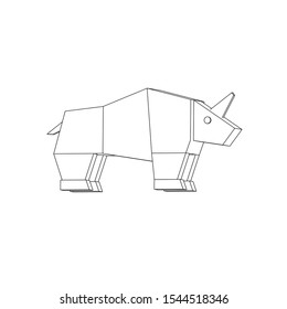 icon illustration of the rhinoceros