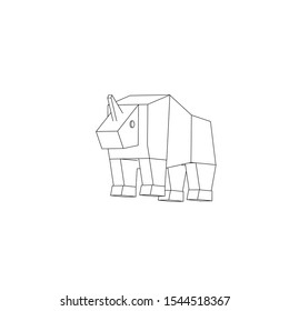 icon illustration of the rhinoceros