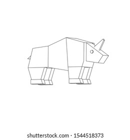 icon illustration of the rhinoceros