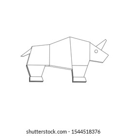 icon illustration of the rhinoceros