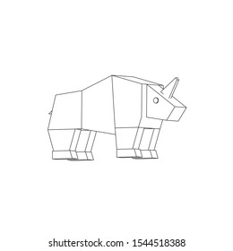 icon illustration of the rhinoceros