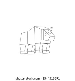 icon illustration of the rhinoceros