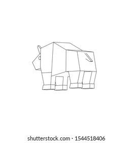 icon illustration of the rhinoceros