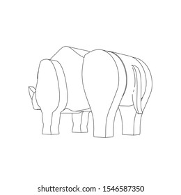 icon illustration of the rhinoceros