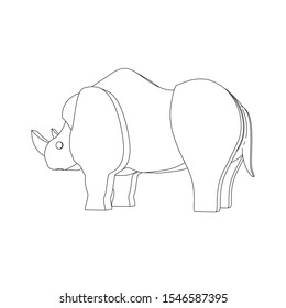 icon illustration of the rhinoceros