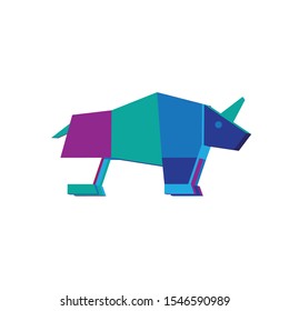 icon illustration of the rhinoceros