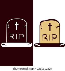 Icon And Illustration Rip Grave Halloween