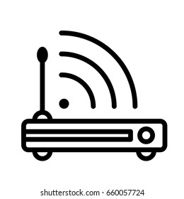 Icon illustration for the router tool, visualized with outline design style.