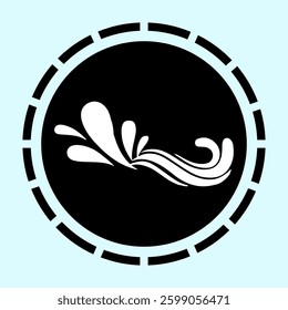 icon illustration of sea waves